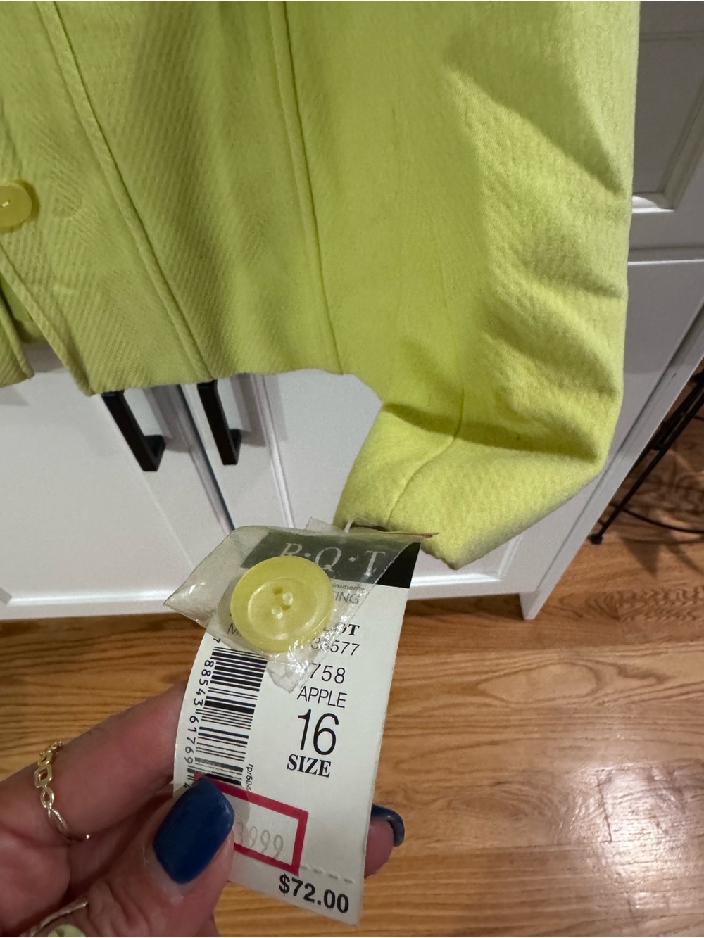 Apple Yellow-Green Women's Blazer Jacket - Picture 2 of 4